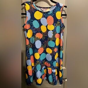 Cooke Street Hawaii Size M (8) Sleeveless Pineapple Dress EUC